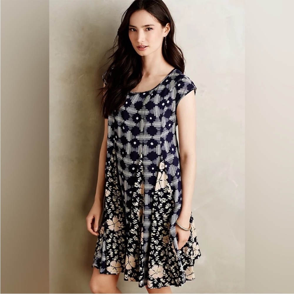 Maeve Anthropologie Indiga swing lace up dress
